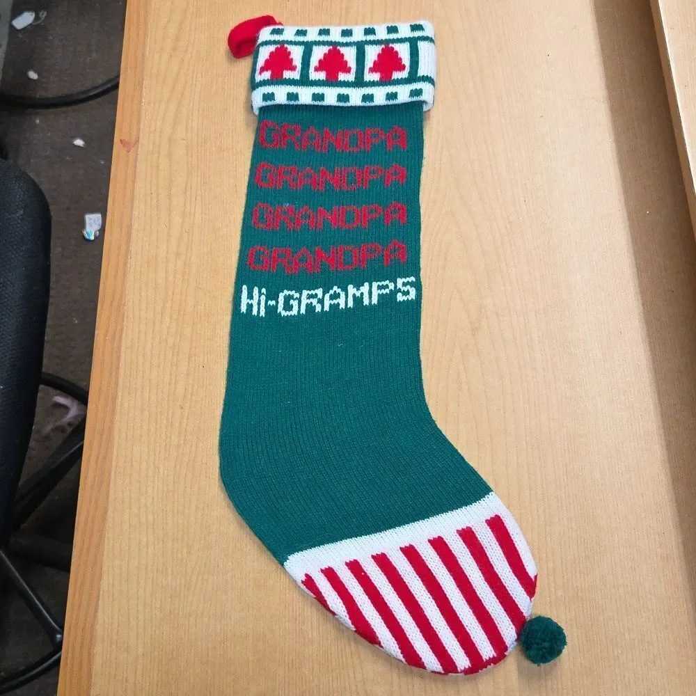 Kurt Adler Grandma Grandpa Knit Stockings Vintage 1983 Granny Gramps‎